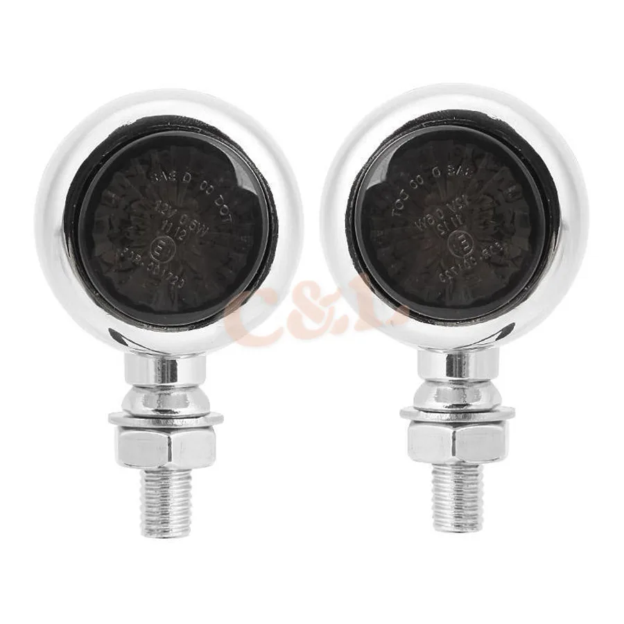 Мотоцикл Хром Пуля поворотники свет лампы Led дальнего света для Harley Honda Suzuki