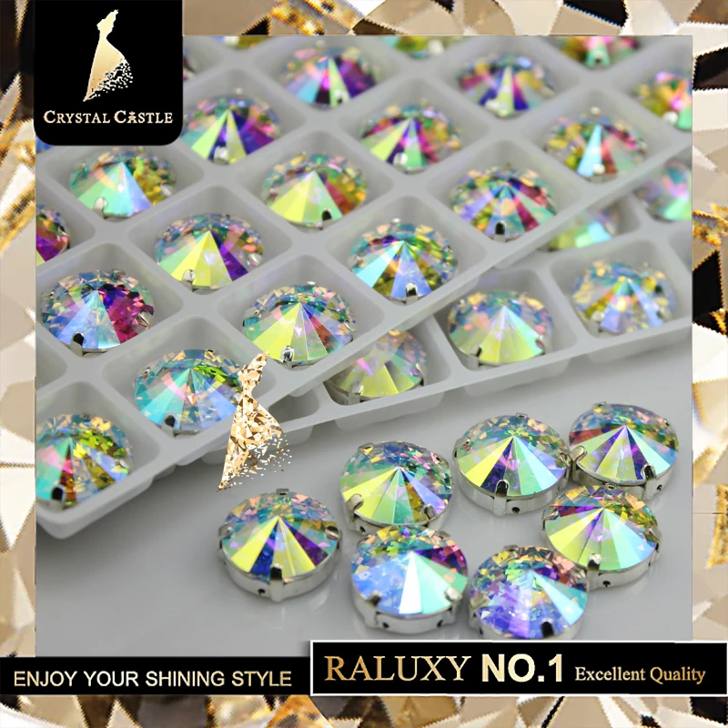 Хрустальный замок Пришивные когти разы лучшие красивые камни Rivoli прямоугольные