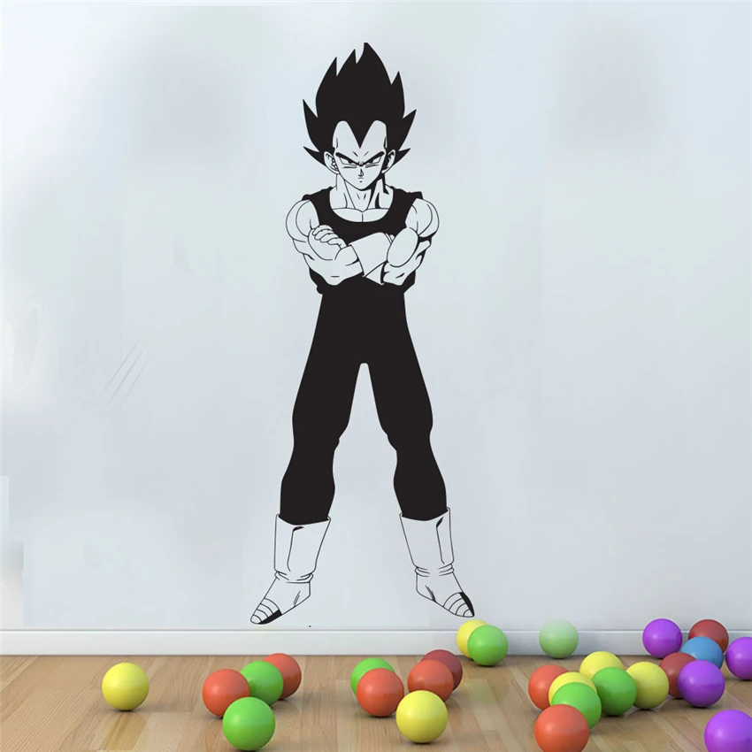 Большой Жемчуг дракона z vegeta saiyan серии настенные украшения для детей комнаты мальчиков гостиной спальни настенные стикеры D811