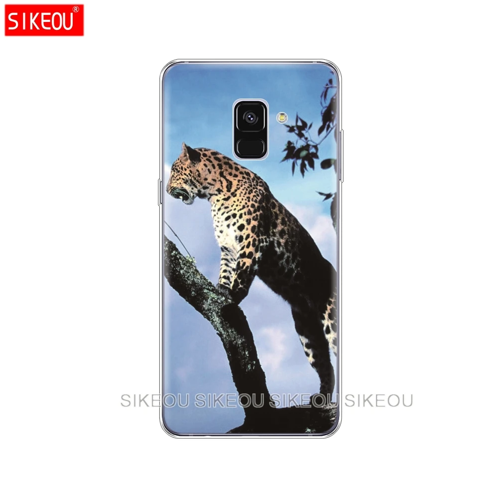 Силиконовый чехол для телефона samsung Galaxy A8 A530 A530F для samsung A8 Plus прозрачный чехол Волк тигр, Лев, Леопард медведь