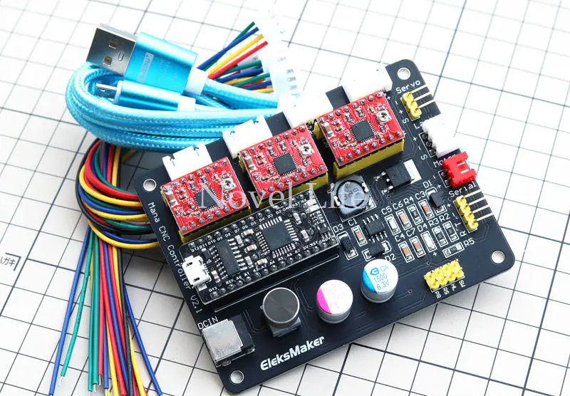 EleksMaker Mana USB ЧПУ 3 оси 2 Фаза 4 провода шагового двигателя контроллер плата для DIY