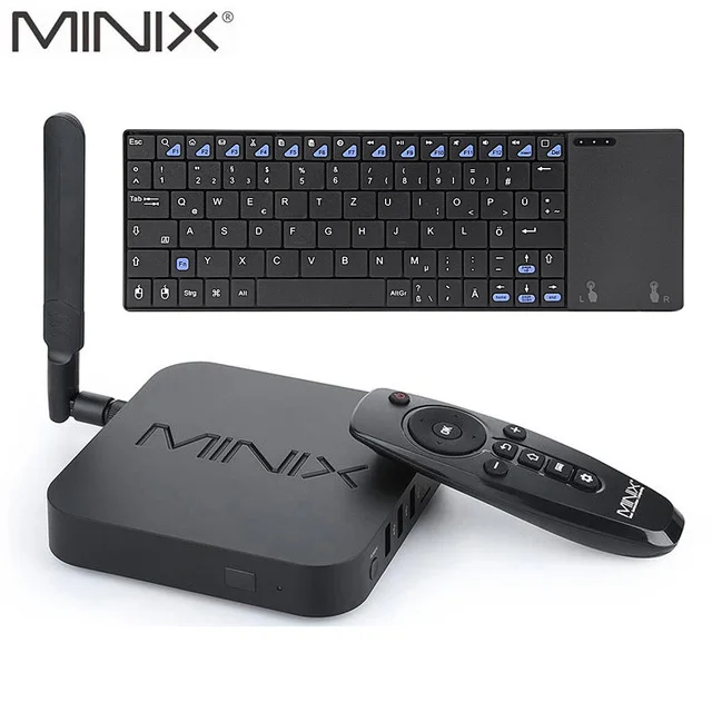 MINIX NEO U9-H ТВ коробка с NEO K2 Беспроводной Bluetooth тачпад Клавиатура 64-битному восьмиядерному медиацентр для приставки Android Smart ТВ коробка - Цвет: U9H with German K2
