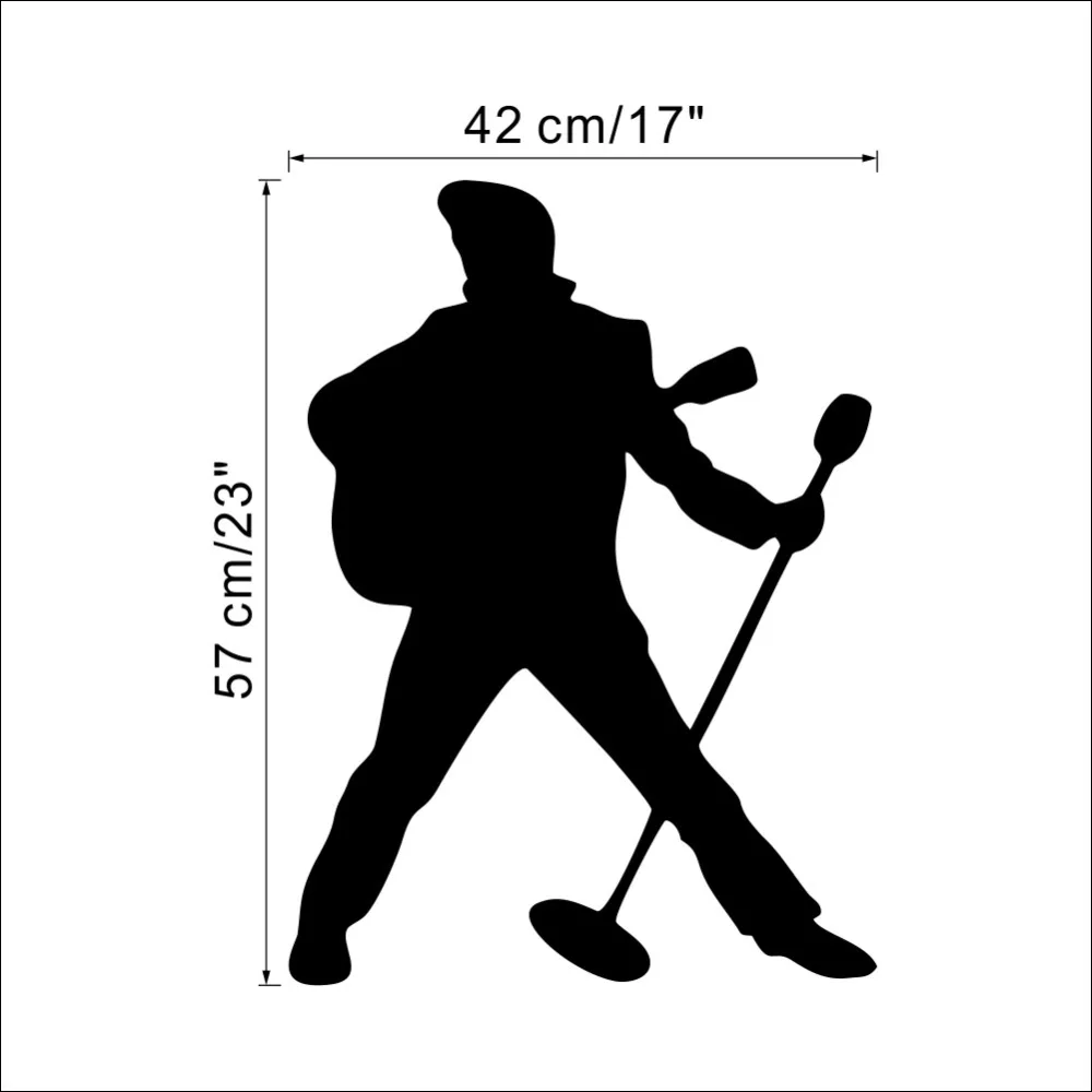 Ретро детали о элвисе Пресли Король кино Наклейка на стену виниловая наклейка