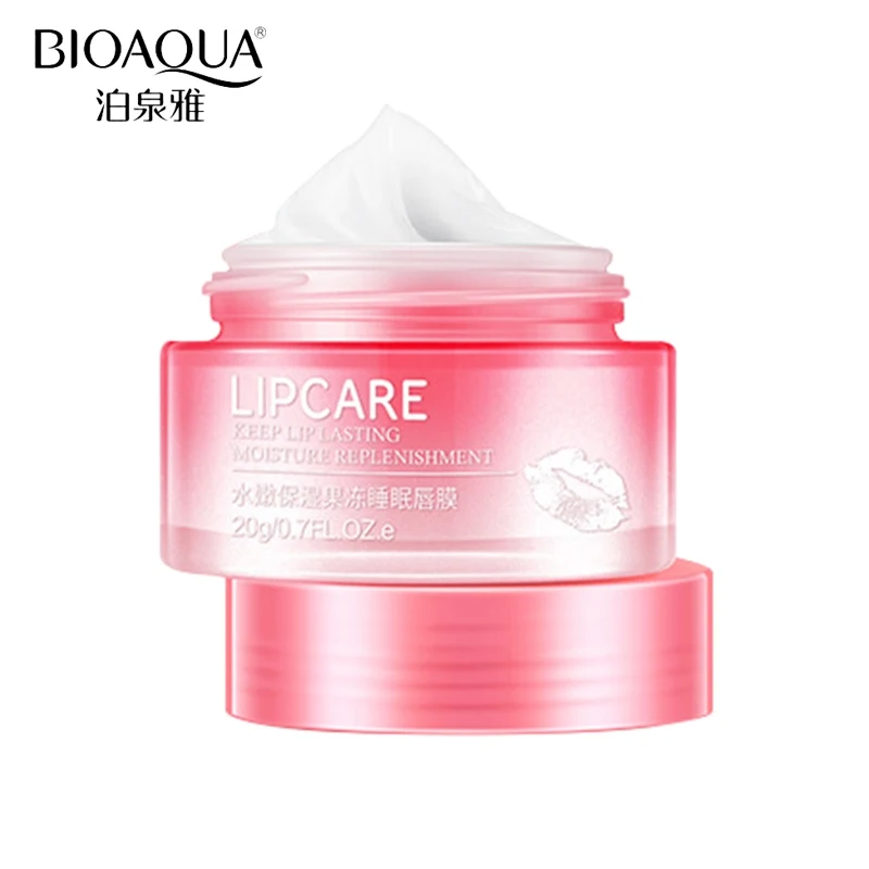 Клубничная маска для сна крем губ увлажняющий питают губы увеличитель