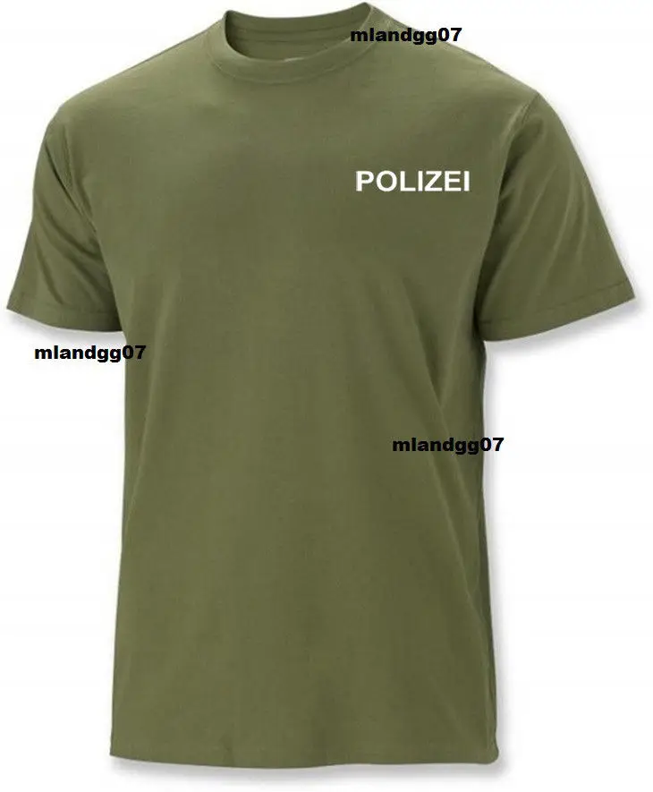 2019 лидер продаж модная футболка Polizei немецкая полицейская рубашка двухсторонняя