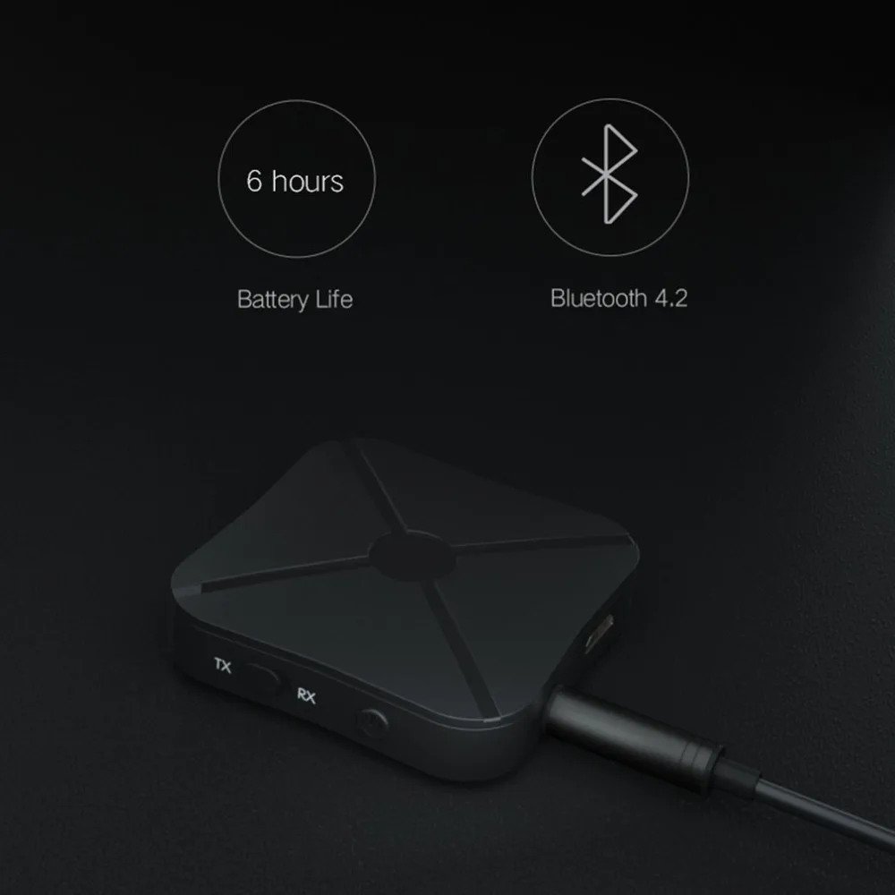 2 в 1 беспроводной Bluetooth 4,2 аудио передатчик приемник ТВ автомобильный музыкальный приемник Универсальный музыкальный адаптер для наушников динамик