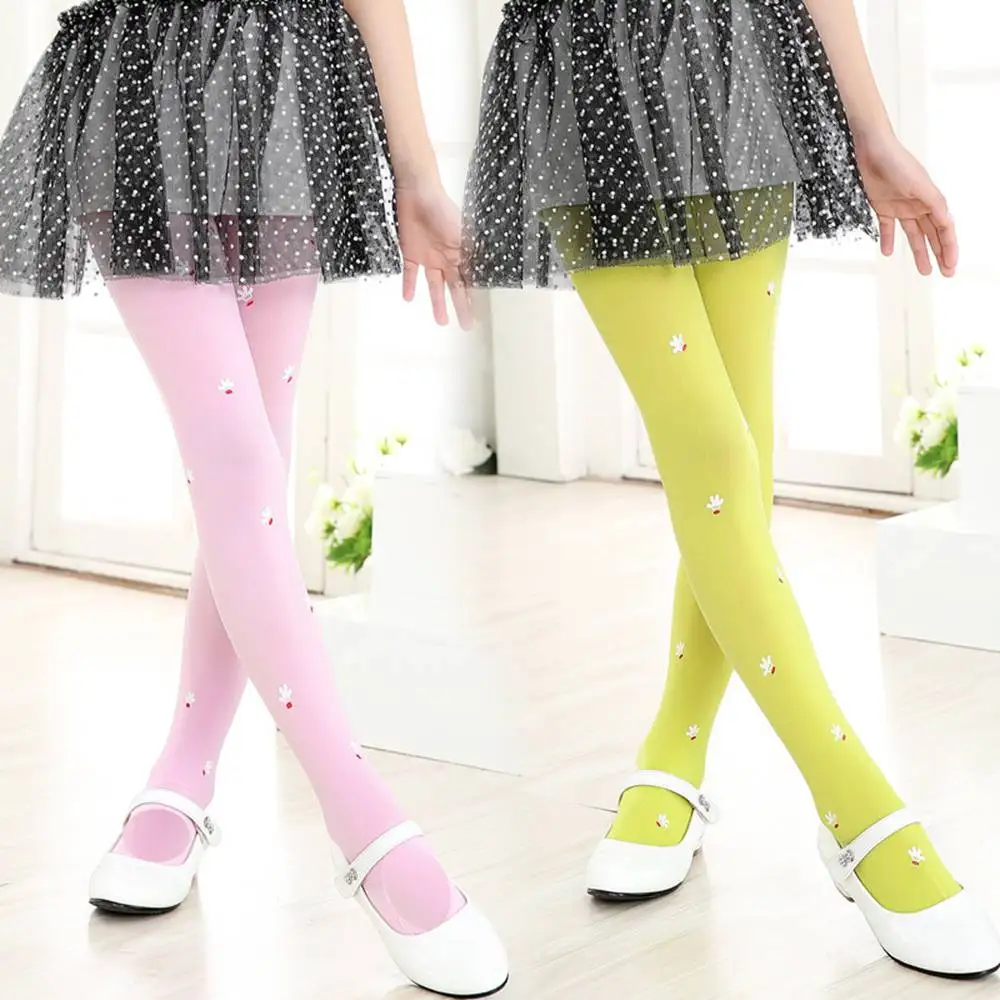 1-11Y Night Shinny Leggings For Girl Kids' Spring Summer Autumn Stockings High Elasticity Pinky Colors Girls' Long | Детская