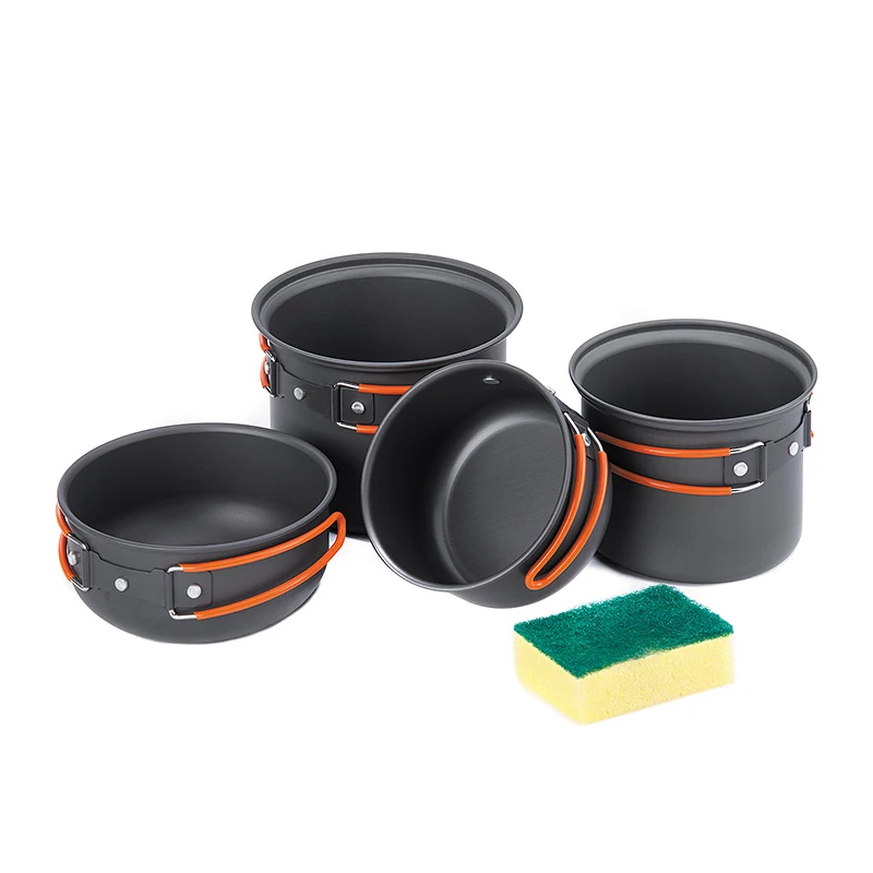 Naturehike Открытый Кемпинг 4 в 1 пикник горшок 2-3 человек кемпинг горшок наборы Портативный Открытый посуда для пикника горшок и Пан NH15T401-G