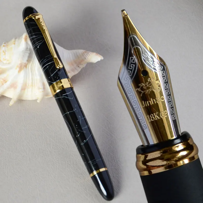 Pen as picture show JINHAO X450 перо с широким основанием авторучка черная с белые полоски и другие цвета на выбор - Цвет: Pen as picture show