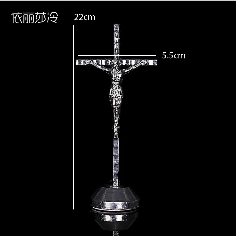 

Модный золотой христианский католический крест Иисуса, украшение Святого Креста, статуя Иисуса с базовой фигуркой, изображение. 22x5,5 см