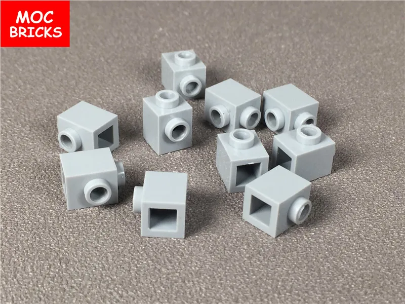 20 шт./лот цветные блоки MOC модифицированный кирпич 1x1 со шпилькой с 1 стороны