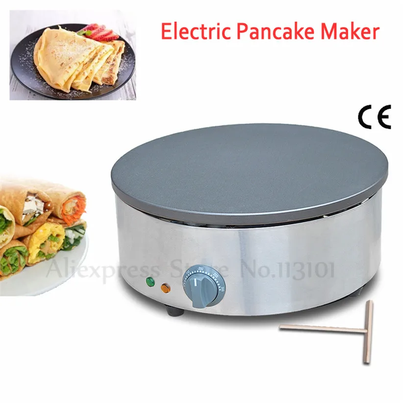 Commercial Electric Crepe Maker Pizza Maker Non-stick Pancake Crepe Making Machine Temperature-Controlled 3kw 220V/110V