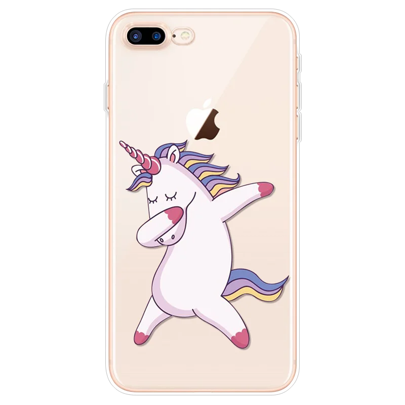 djstiaow Милый чехол с рисунком единорога для iPhone 8 Plus 7 6 6S Plus 5 5S SE мультяшный чехол для iPhone 11 Pro XS Max X XR Мягкий силиконовый чехол - Цвет: djstiaow