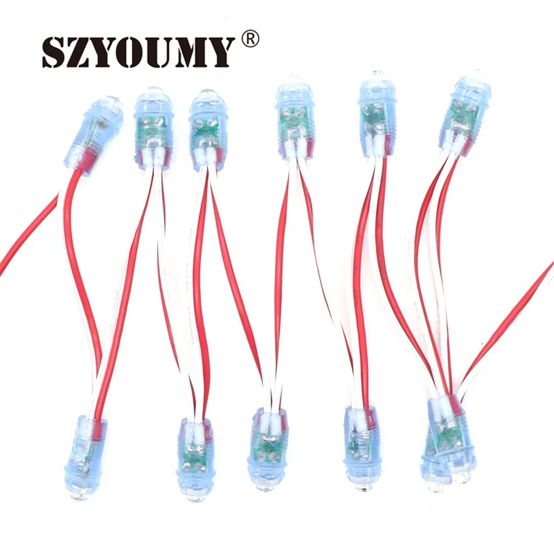 SZYOUMY 500 шт./лот супер яркий светодиодный модуль светодиодный пиксельный rgb модуль света DC 5 в водонепроницаемый диффузный цифровой струнный пунктиформ лампы