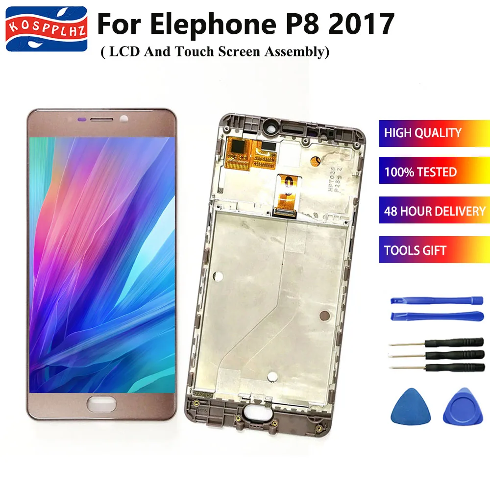 Для Elephone P8 2017 ЖК дисплей кодирующий преобразователь сенсорного экрана в сборе +