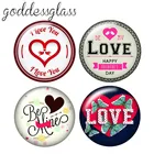 Модная модель в стиле любящее ко Дню Святого Валентина 10 шт. 12 мм18 мм20 мм25 мм кабошоны круглые фото стекло кабошон демо с плоской задней частью, украшения своими руками, ZB0457