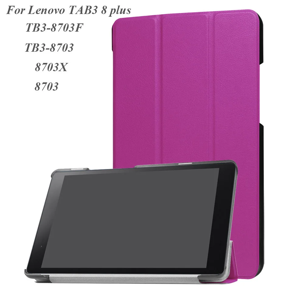 Чехол для Lenovo TAB 3 Plus 8703x PU кожаный чехол TAB3 8 TB 8703F 8703N 8703 P8 ''планшет + стилус|case for