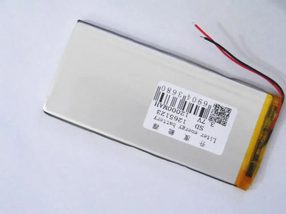 Прямая с фабрики 1265123 3,7 V 12000 mAh Большая емкость чистая литиевая кобальтовая кислота, литий-полимерная батарея