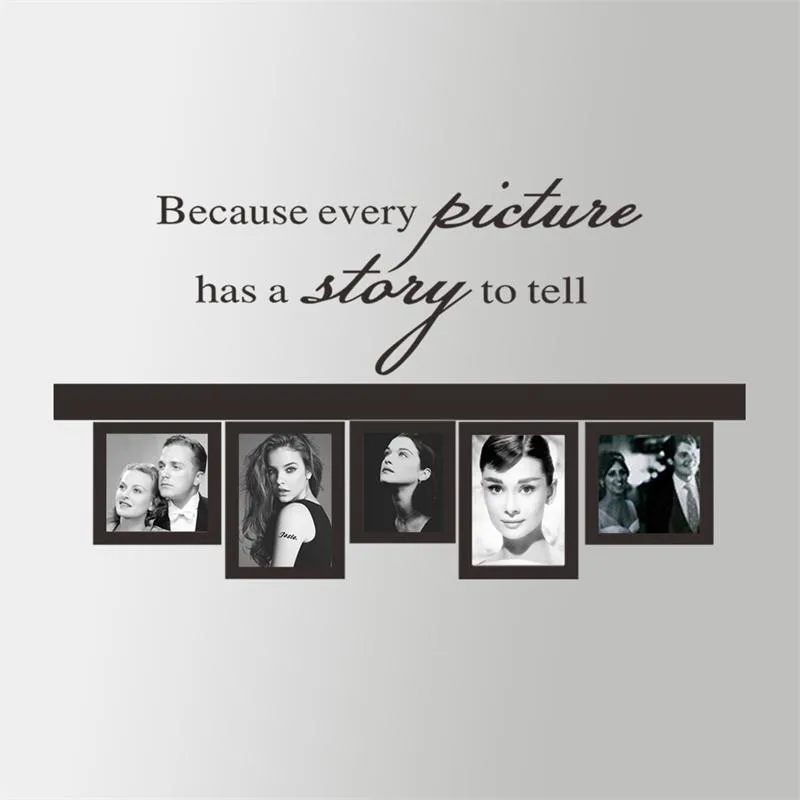 DIY креативный милый дизайн фоторамка виниловая наклейка на стену с английским