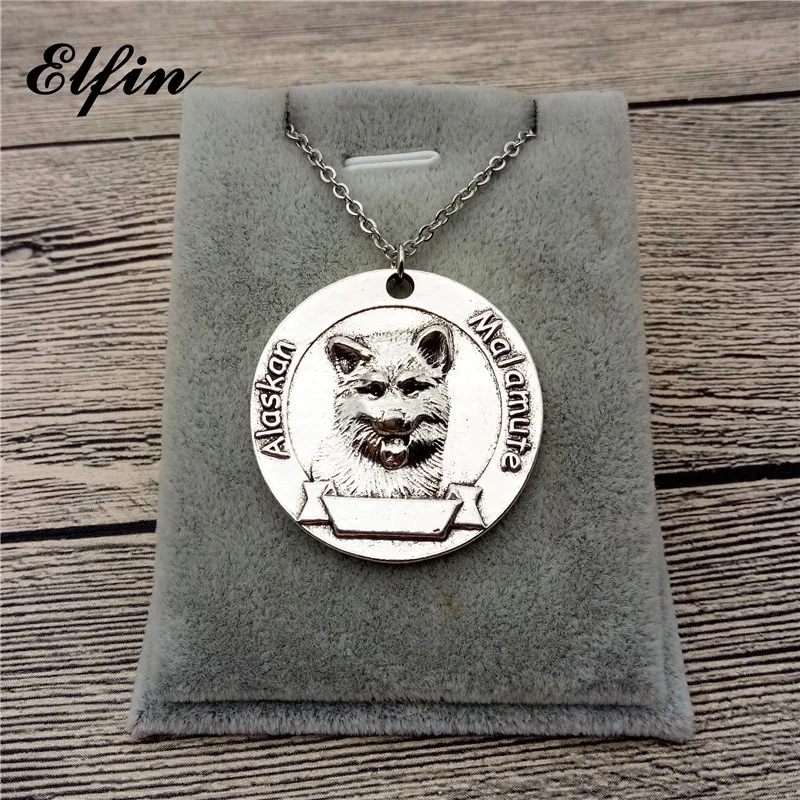 Elfin новое винтажное ожерелье в стиле ретро Аляска Malamute высокое качество кулон для