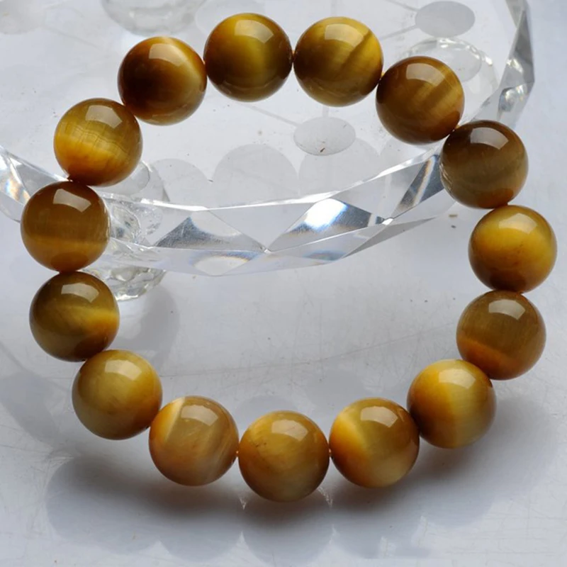 Изящные натуральные золотые бриллианты AAA 8 мм круглые бусины тигровый глаз