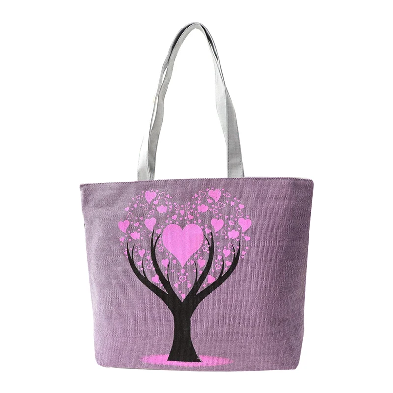 2017 Горячая Распродажа Холщовая Сумка Love Tree школьная сумка для девочек женские