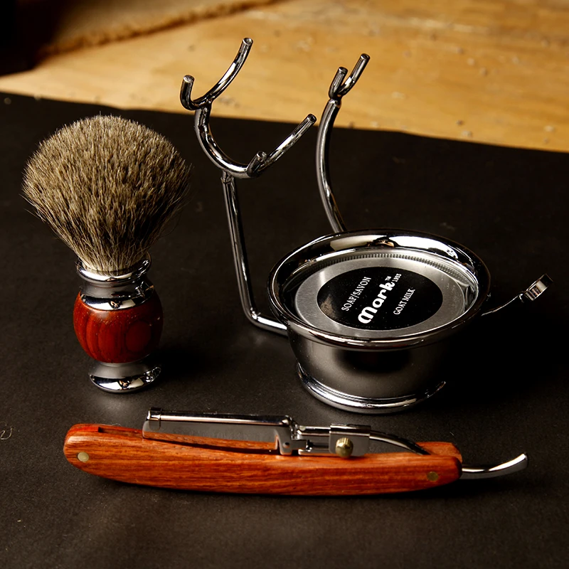 Набор из 5 штук мужской набор для бритья бритва с деревянной ручкой | Красота и