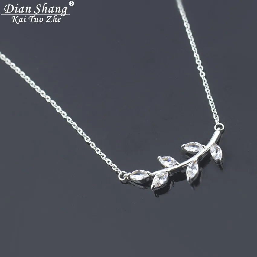 Ожерелье с подвеской в виде листьев из блестящих кристаллов для женщин богемное