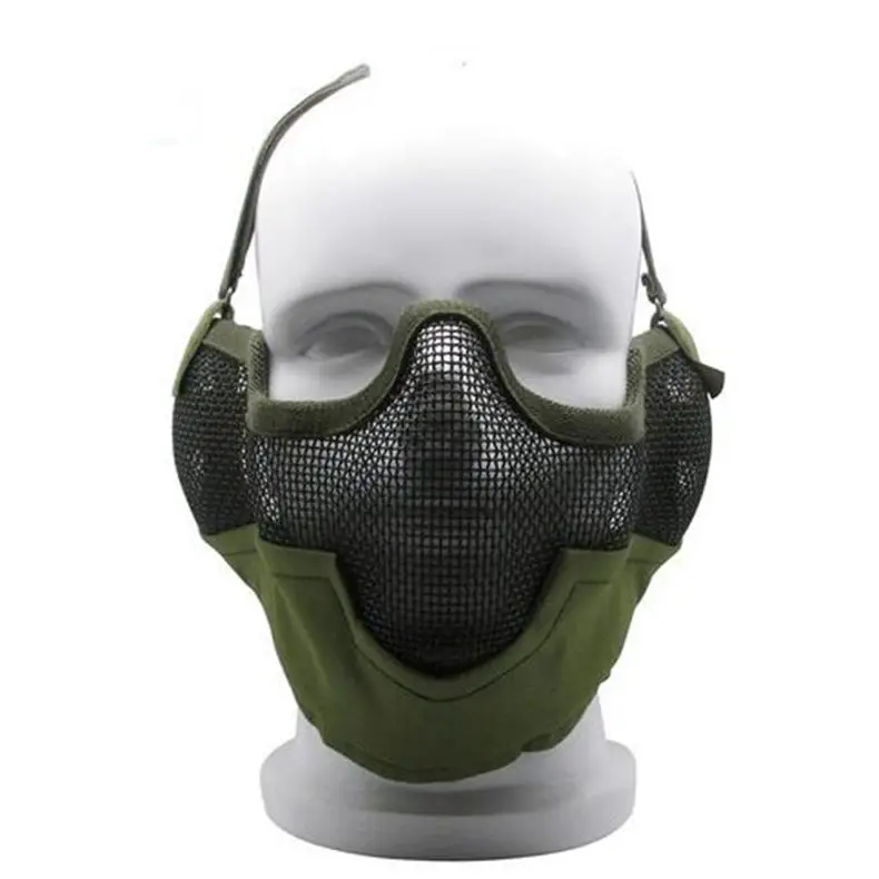 Тактическая Маска для страйкбола V2 металлическая Стальная Сетчатая камуфляжная