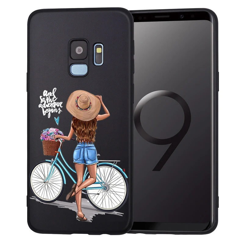 Чехол для Samsung Galaxy s8 S6 S7 S9 S10Lite J3 J5 J7 2017 J4 J6 J8 Plus Coque черный коричневый волос
