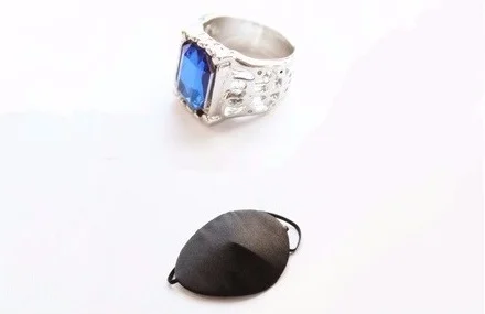 Eyepatch and Ring Черный Дворецкий Косплей японского Аниме Kuroshitsuji Ciel Phantomhive Emboitement Sebasti aristocrt косплей костюм аксессуары - Цвет: Eyepatch and Ring