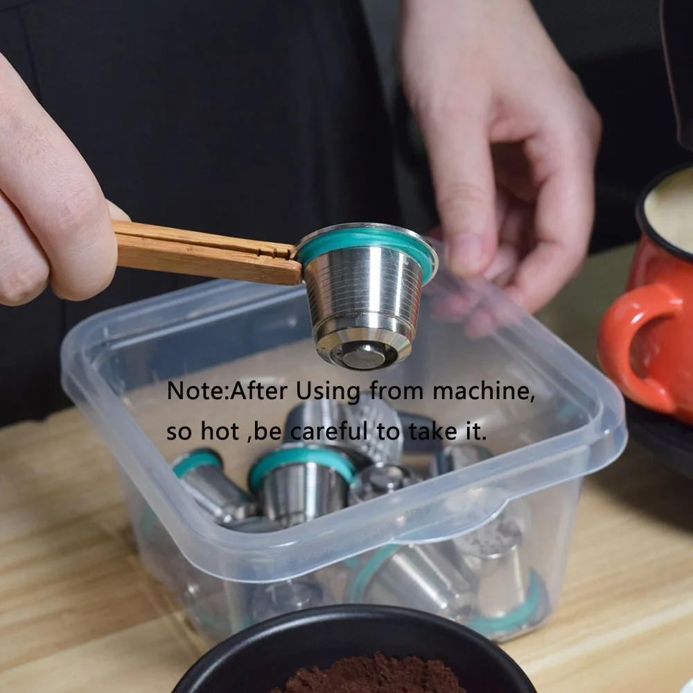 6 шт./компл. с фильтром для кофемашины Nespresso Нержавеющая сталь многоразового Кофе капсула многоразовые Кофе Pod Кофе вскрытия Бизнес на день рождения Кофе посуда подарок