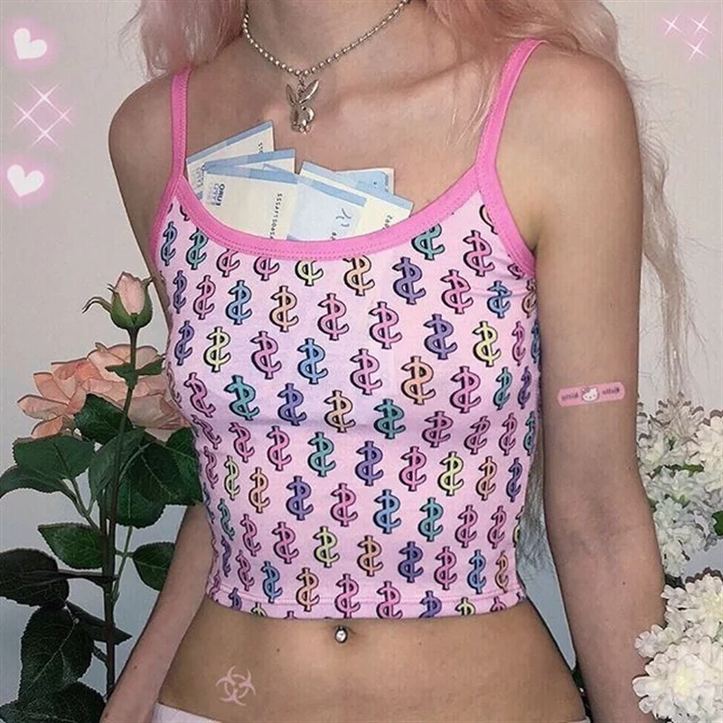 Летние женские топы, сексуальные укороченные топы с принтом Dollskill Camisas Mujer, уличная одежда