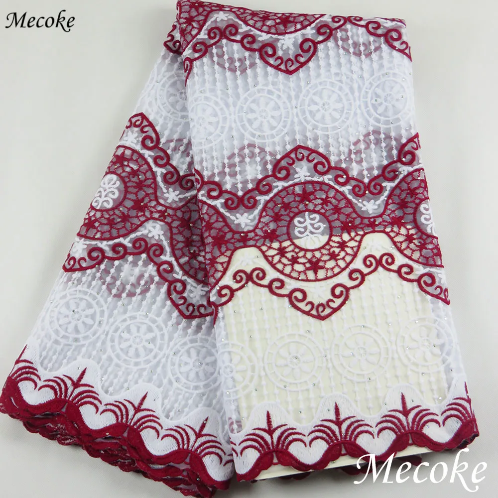 2019 Высококачественная французская сетчатая кружевная ткань африканский гипюр с