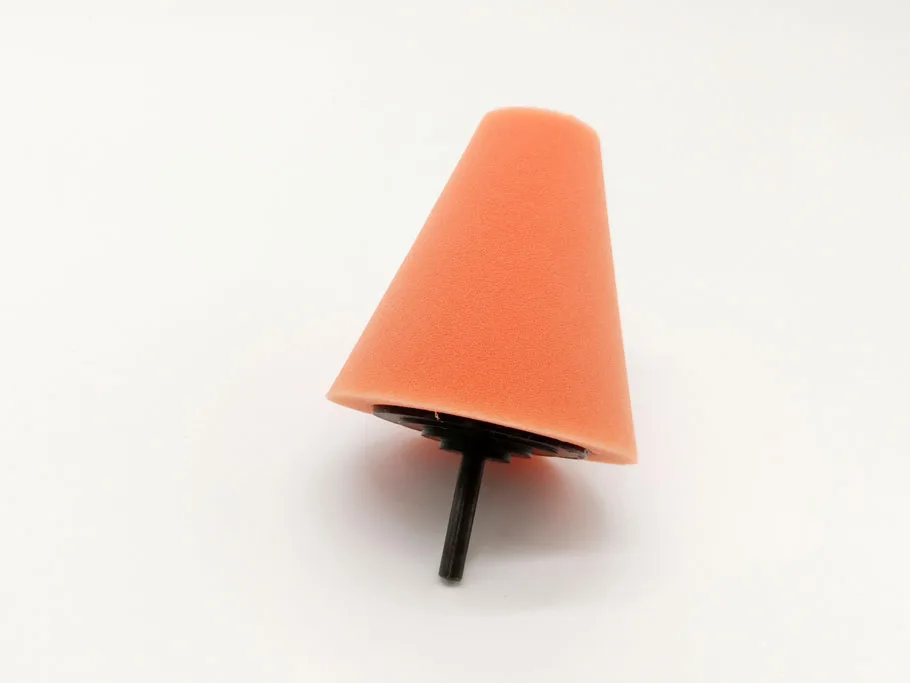 Orange 1PC Wheel Hub Polish Buffing Shank Polishing Sponge Cone Metal Foam Pad Car 6MM - Цвет: Orange 1PC