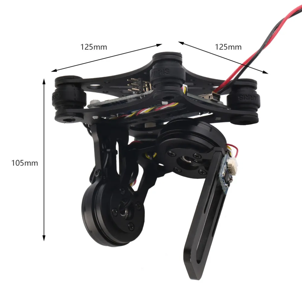 2 оси бесщеточный карданный легкий аэрофотосъемка Gimbal plug and play PTZ для DJI Phantom 1 2 F550 F450 GoPro DIY Drone