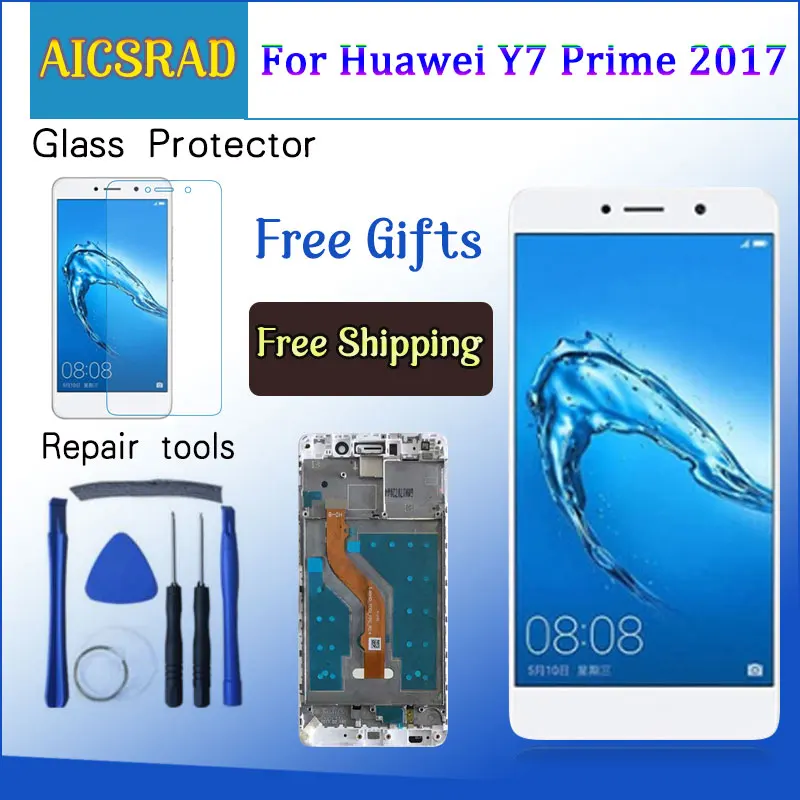 ЖК дисплей для Huawei Y7 Prime 2017 5 дюйма сенсорный экран Nova Lite + фотографический планшет