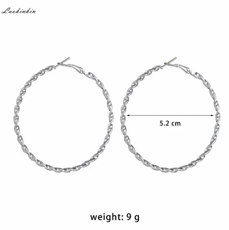 exaggerated wave gold&ampsilvery big circle earrings popular larger 2019 new women fashion jewelry | Украшения и аксессуары
