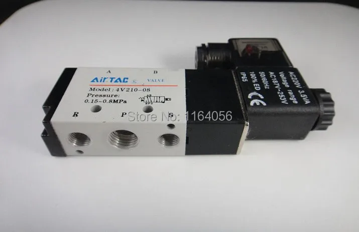 1 шт. 4V210 08 5Ports2Position одинарный соленоид Пневматический воздушный клапан 1/4 &quotBSPT 110V