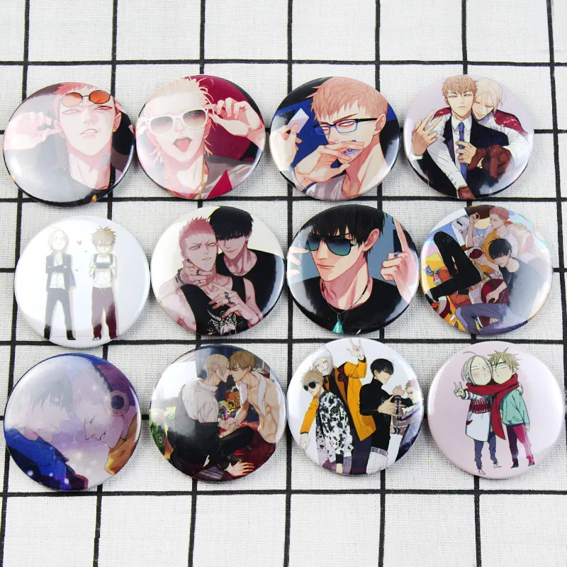 19 дней аниме персонажи моделирование брошь шпильки круглые Жесть значок для