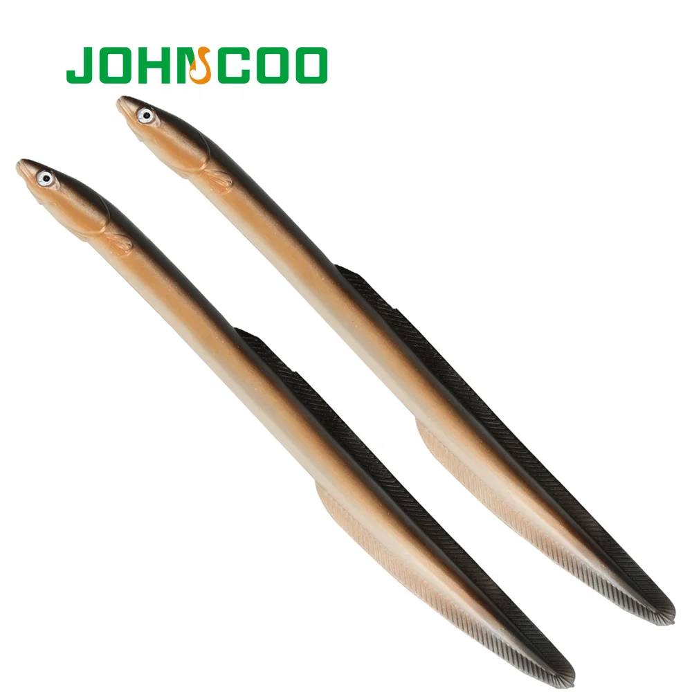 

JOHNCOO NEW 30cm 58.7g Sea Fishing Lure Eel Artificial Soft Lure Silicone Bait Saltwater Artificial Lures