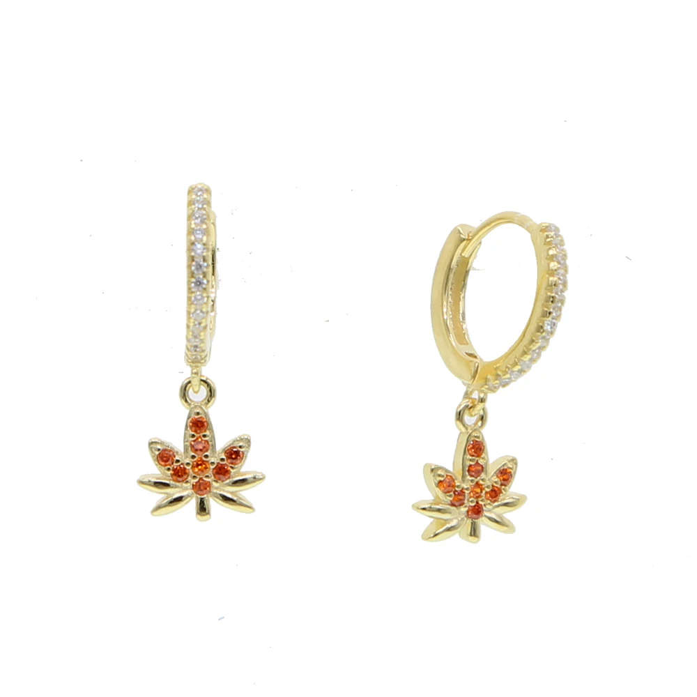 Серьги подвески с зелеными и красными Фианитами лето осень 2019|Серьги-подвески| |