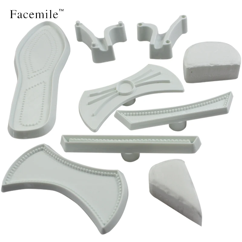 9 шт./компл. Пластиковая форма для женской обуви с мастикой Дамская обувь на