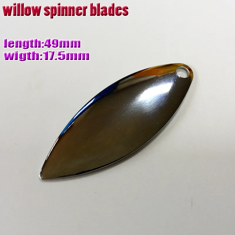 Горячие Лучшие из чистой нержавеющей стали ивы spinner лезвия гладкая отделка, размер 4 вида 50 шт./лот