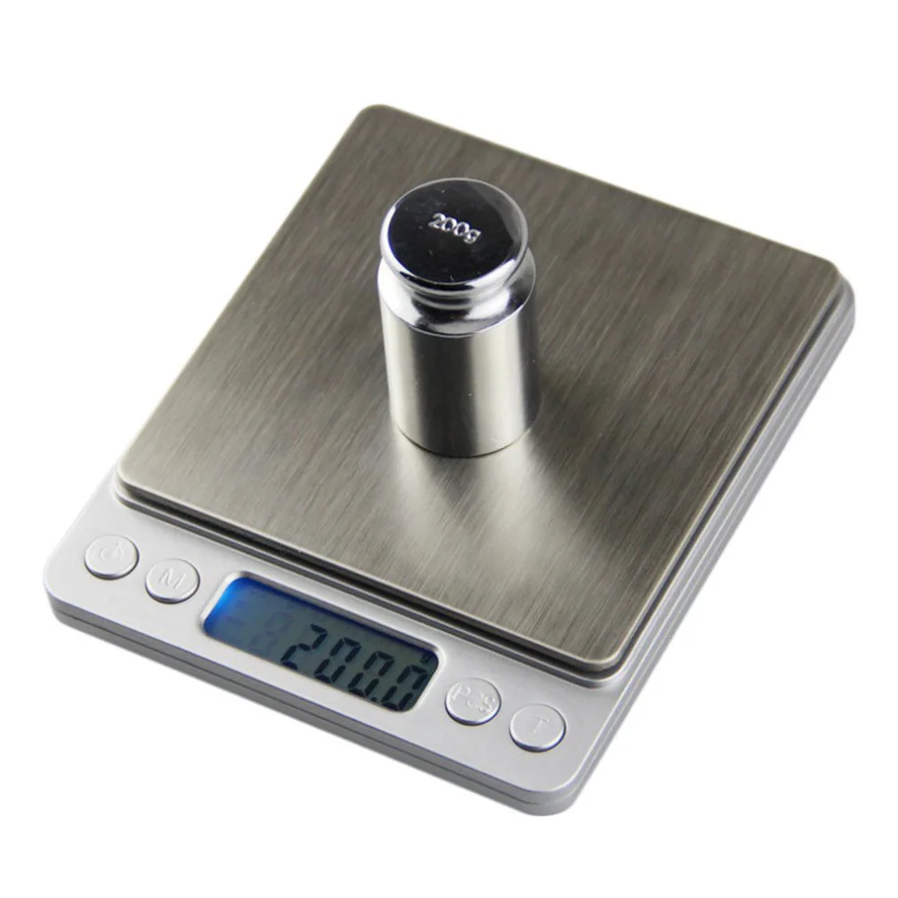 Новый 500/200/3000/2000/1000g 0 01g Нержавеющая сталь Кухня высокоточные весы электронные