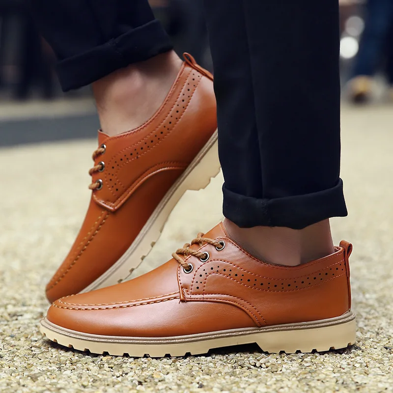Hot style British fashion waterproof breathable slip-on business suits men casual shoes | Обувь