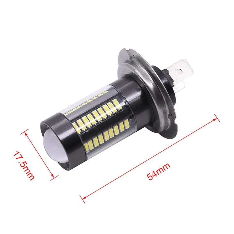 MOOSEDi 2 шт. белый 1000 люмен LED H7 P13W 4014 66SMD Автомобильная противотуманная фара дневной