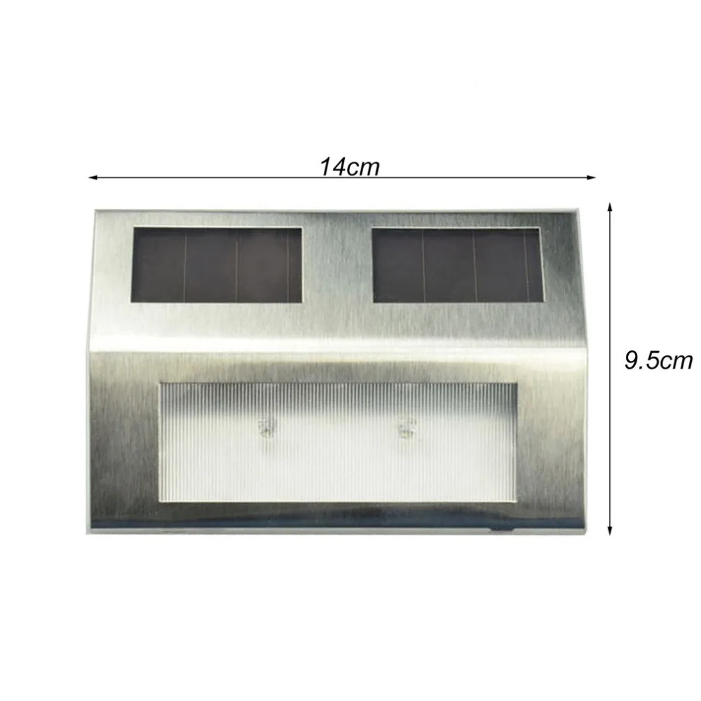 Садовый светильник из нержавеющей стали на солнечной батарее 2 светодиода