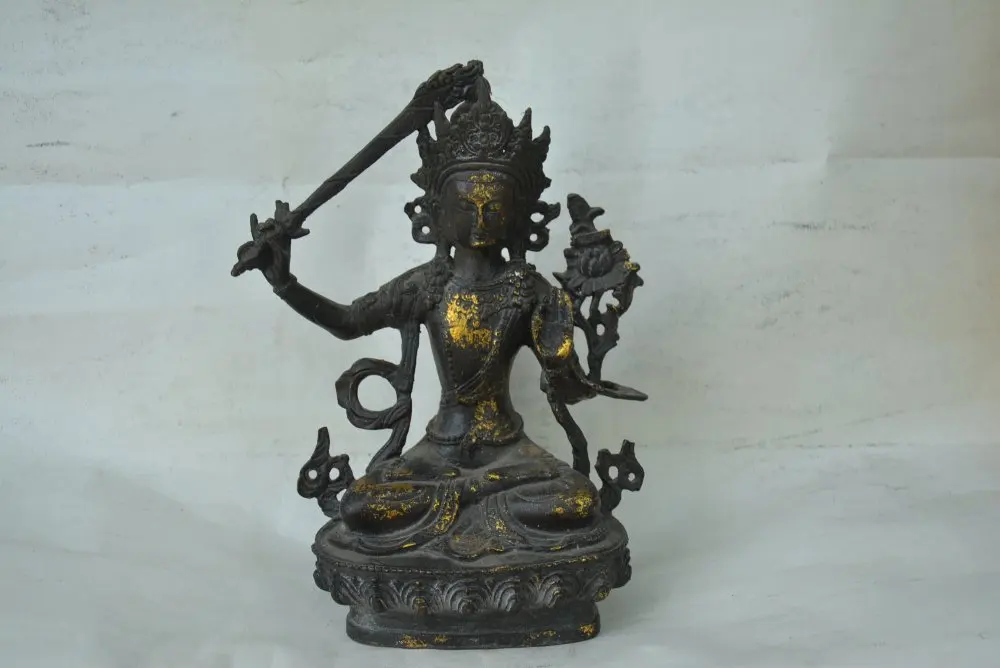 

Редкая старая тибетская медная Защитная Статуя королевы Будды, бесплатная доставка