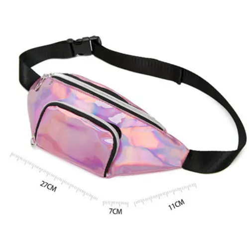 Women Shiny Waist Fanny Bag Belt Pack Chest Shoulder Small Money Purse | Багаж и сумки